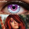 Eyeshare Fargekontaktlinser for øyne 2 stk Anime Cosplay Fargede linser Blå Lilla Halloween-linser Kontaktlinse Skjønnhetssminke