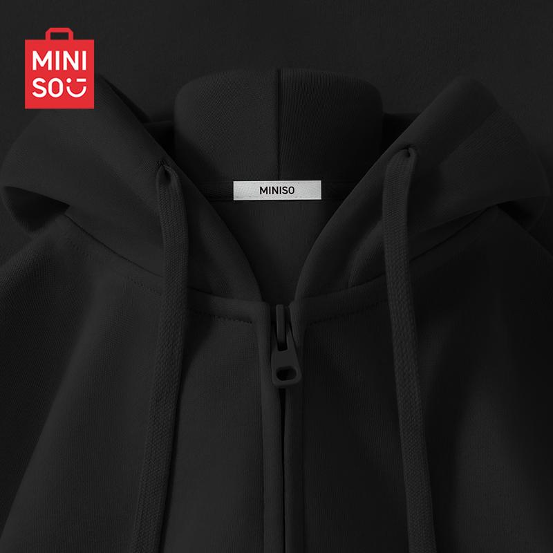 MINISO Men's American Trend Hooded Zipper Sweatshirt