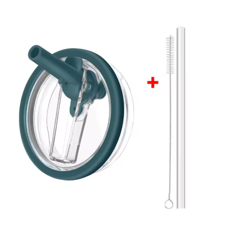 40oz Flip Straw Leak Proof Lid for 2.0 Tumbler Lid Replacement for Stanley Cup Accessories Straw Cover Cleaning Brush with Straw
