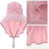 Kids Wide Brims Sun Hat Adjustable Neck Flap Lightweight Breathable Caps For Outdoor Beach Camping Boys Girls  Pink