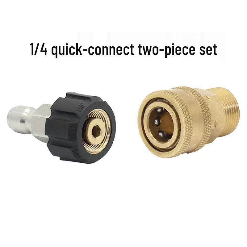 High-Pressure Water Spray Gun & Hose Fittings with M22-1/4 and M22-3/8 Quick Connect