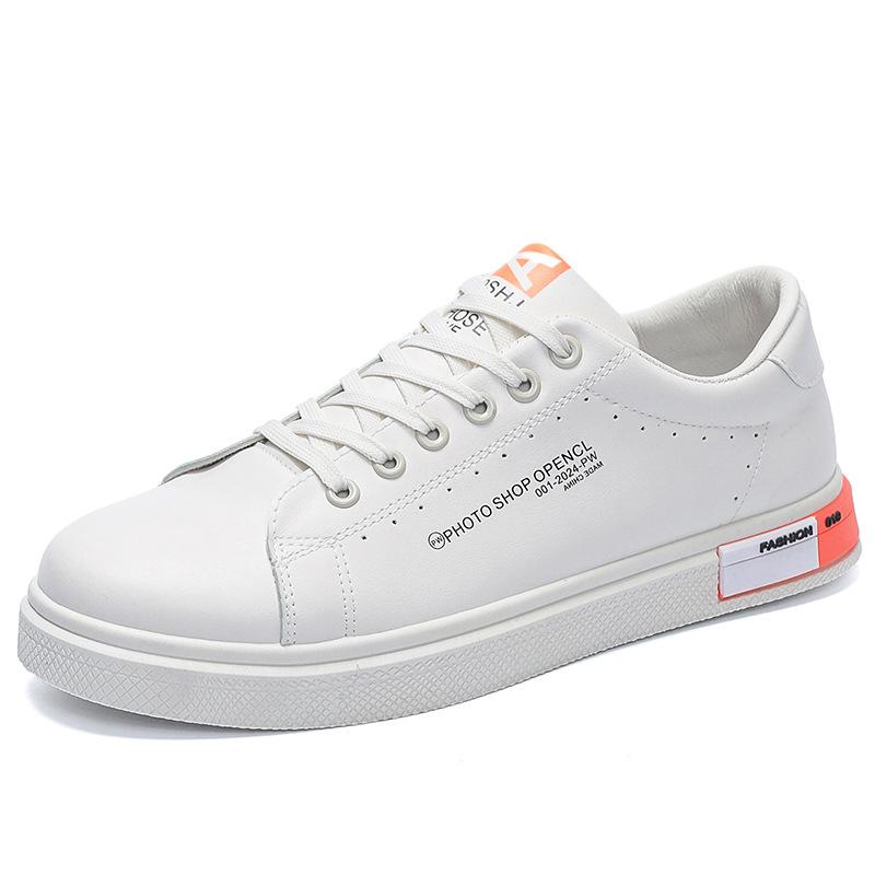 Men's shoes spring trendy shoes fashionable and versatile white shoes Korean casual shoes waterproof soft sole student sports shoes skateboard shoes