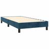 Box Spring Bed with Mattress Dark Blue 90x190 cm Velvet