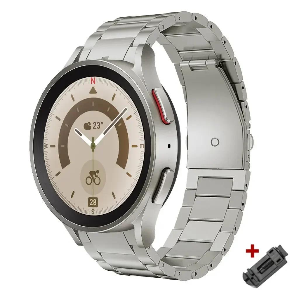 No Gaps Titanium Metal Strap For Samsung Galaxy Watch 7/FE/6Classic 40 44mm 43mm 47mm 5Pro 45mm Watch 4Classic 46 42mm Bracelet