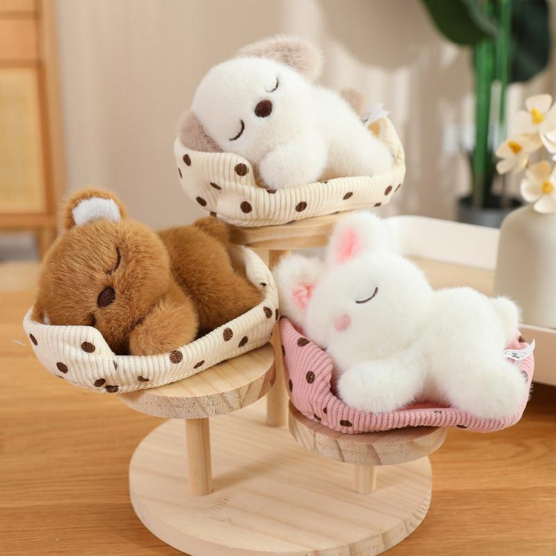 Cute Cartoon Dog, Cat, Fox, Bear,  Rabbit And Pig Plush Toy  Cat Doll Sleeping Animals Toys For Girl Funny Christmas Present