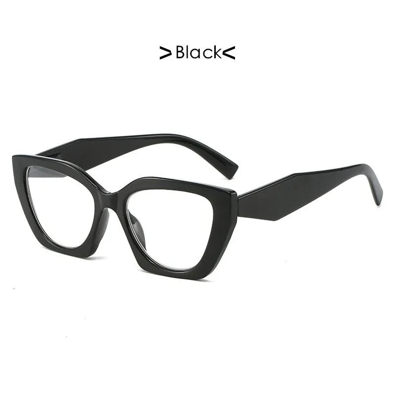 Fashion New Ins Cat Eye Reading Glasses Unisex Fashion Anti Blue Light Hyperopia Men Women Oversized Vintage Retro Far Sight Eyeglasses