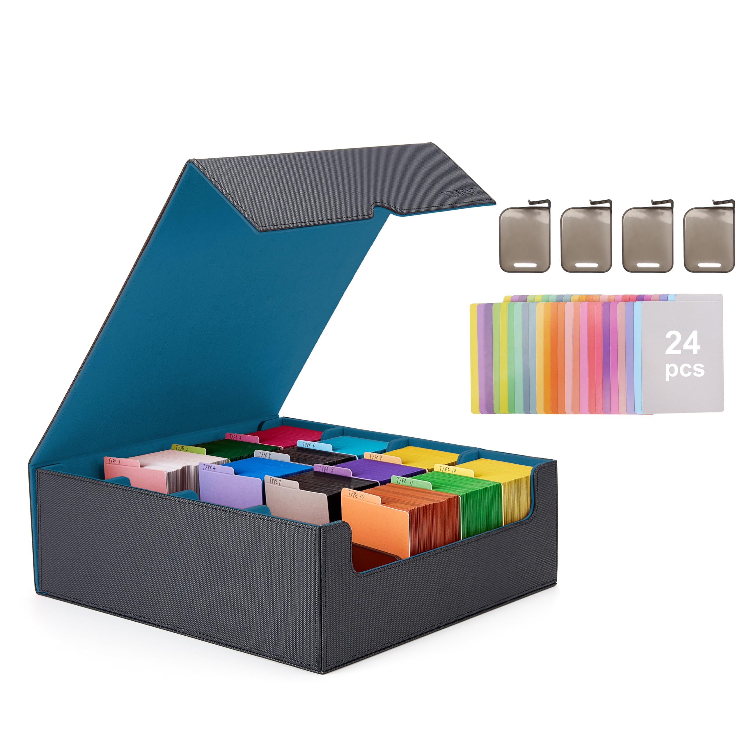 

Deck Trading Card Card Storage Card Case with Dividers and Card Compatible with and Other Card Games 4 Case, Case, Box, Stoppers, Yu-Gi-Oh!, Pokemon,