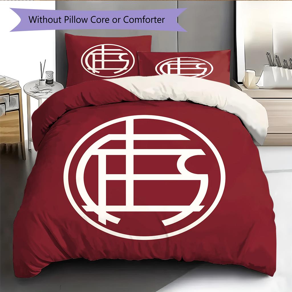 Club Atletico Lanus Pattern Bedding Home Decoration Birthday Gift (1 * duvet cover + 2 * pillowcase, without core)