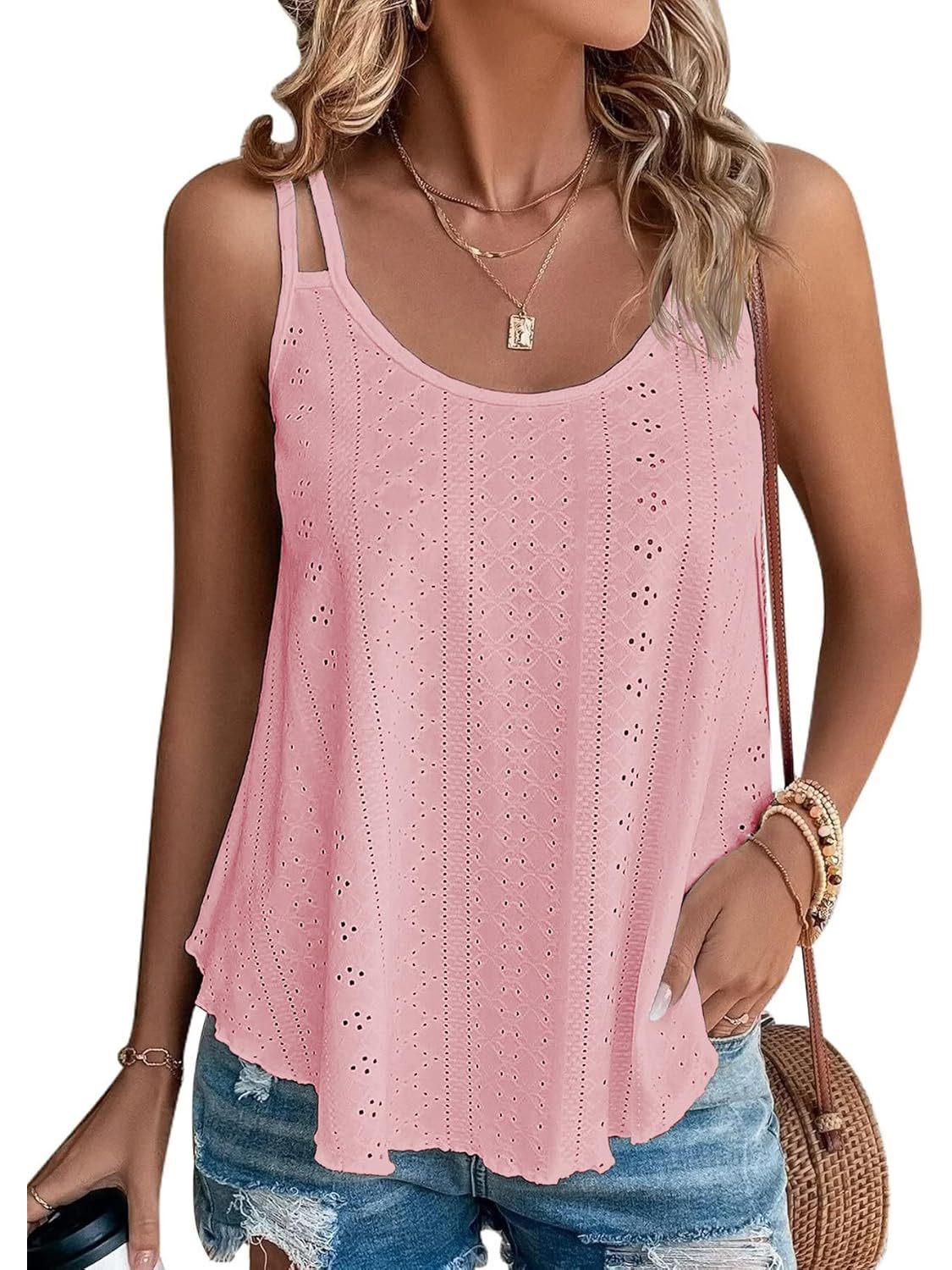

Women s Spaghetti Strap Sleeveless Tank Top - Loose Fit for Summer Vacation 2025 XXXL