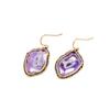 Vintage Amethyst Two-Tone Pendant Earrings