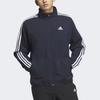 Adidas Striped Zip-Up Long Sleeve Jacket Men Jacket Blue IA9375