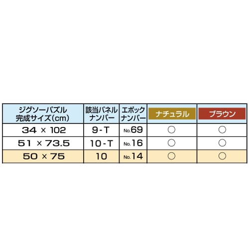 Epoch [Made In Japan] Wooden Puzzle Frame Woody Panel Excellent A Brown (50 X 75cm) (Panel No. 10) [Environmentally Friendly Product] Hanging String C