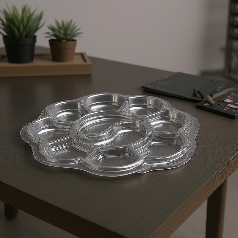 20pcs Disposable Gouache Oil Painting Palette Washable Watercolor Paint Palette Plum Blossom Shape Painting Art Palette