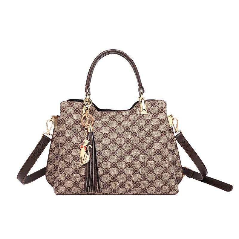 Korean style Printed Tote Bag Female Mother Bag Fashionable Printed Atmospheric Handbag Single Shoulder Cross Span Bag
