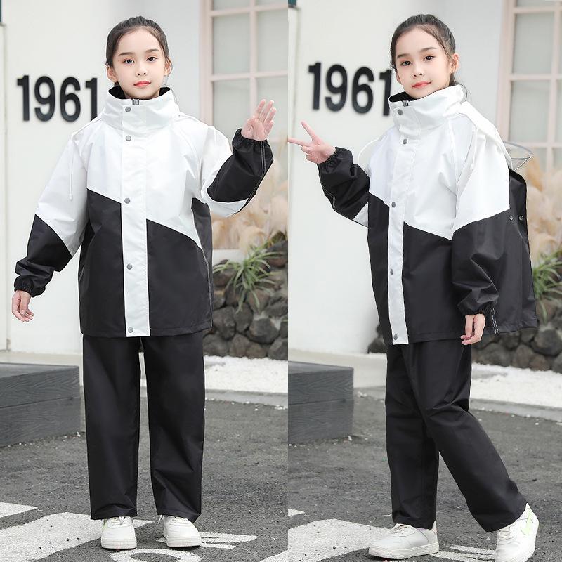 

Детский дождевик и дождевые штаны для мальчиков и девочек — Подходит для детского сада и начальной школы, Утепленный, Раздельный дизайн. XL