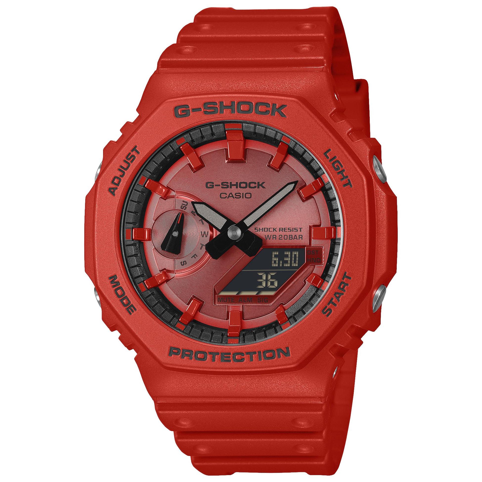 Casio Мужские часы G-Shock из экологически чистых материалов GA-2100RRB-4AJF Красные [Официальный японский продукт]