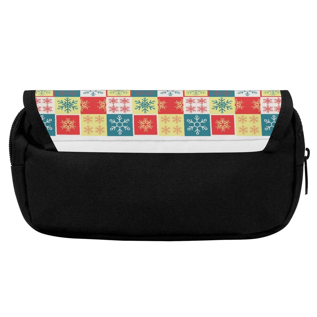 Pen Case Large Capacity Durable 300D Polyester Metal Zipper with Two Compartments for Pens Ruler Scissors Students for Students