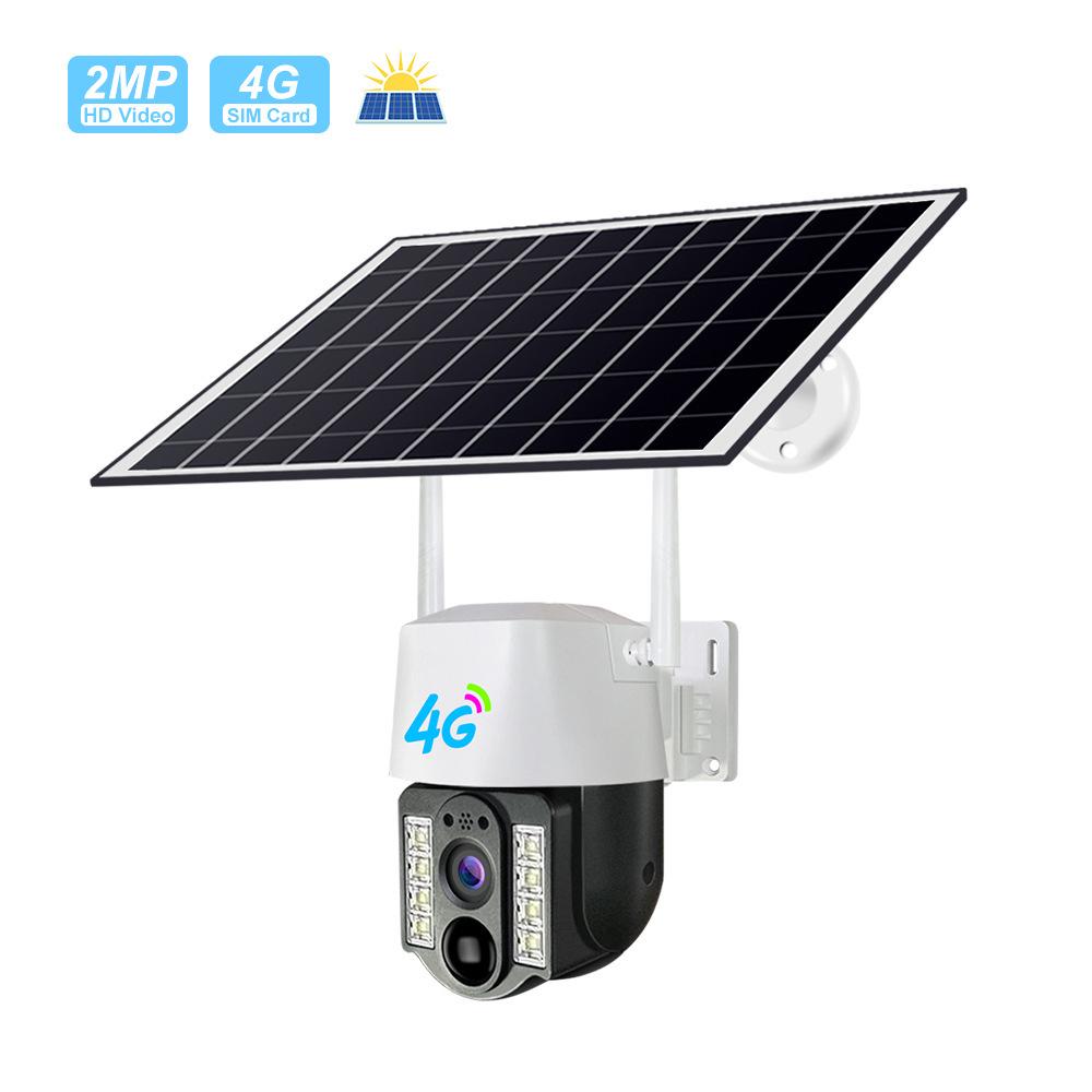 V380 Solar 4G Wireless Outdoor Camera: HD Night Vision, Smart Low Power, No Plug Required.