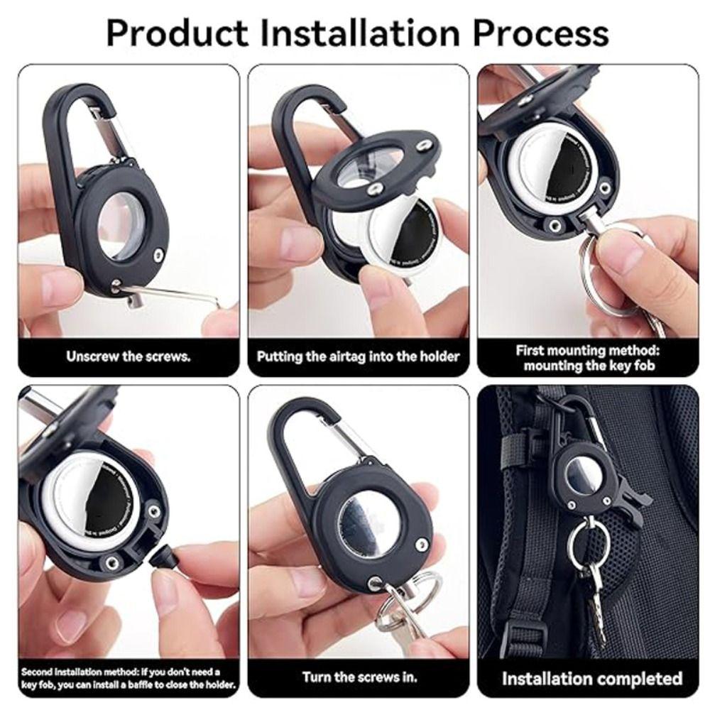 Carabiner Holder Case Keyring Portable Protective Cover for AirTag Adventure