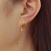 Light Gold S925 Sterling Silver Cross-border Earrings - European & American Design, High-End Luxury Style, Niche Design