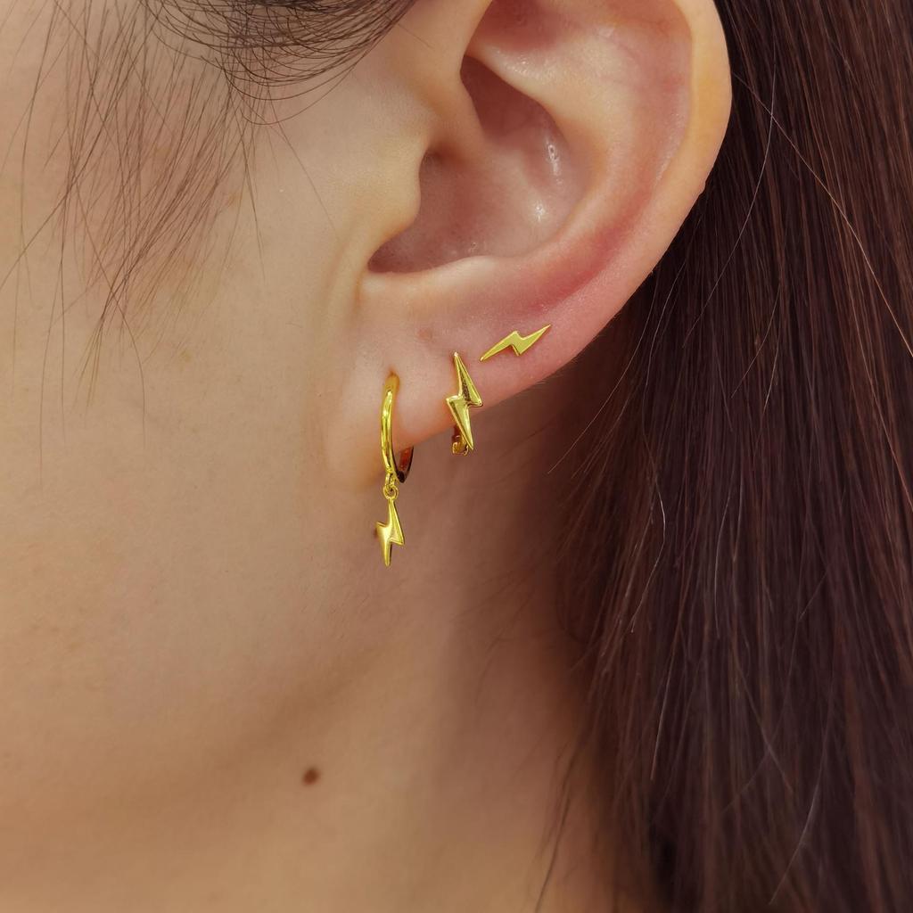 Light Gold S925 Sterling Silver Cross-border Earrings - European & American Design, High-End Luxury Style, Niche Design