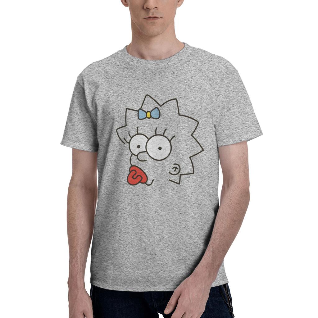 202526 Summer Disney Simpson Family Printed Pure Cotton Tshirt Fashionable Loose Casual Shortsleeved Unisplish