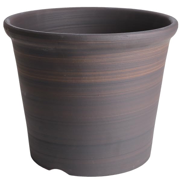 KANEYOSHI Ceramic Flower Size Made In Japan with Reliable Domestic Quality Mikawa-yaki Pot, S-Pot, Brown, 10,