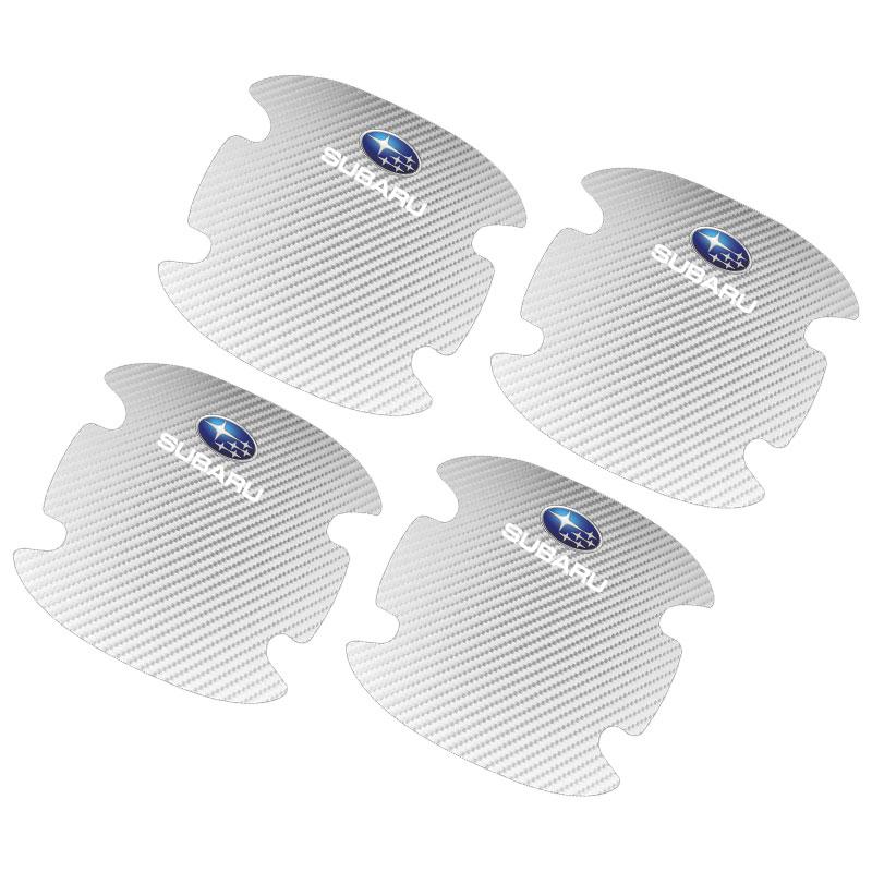 

4 шт./компл. Наклейка на ручку двери автомобиля против царапин, углеродное волокно для Subaru Forester SG5 SH SJ Impreza XV Legacy Outback WRX STI GC8 Tribeca белый