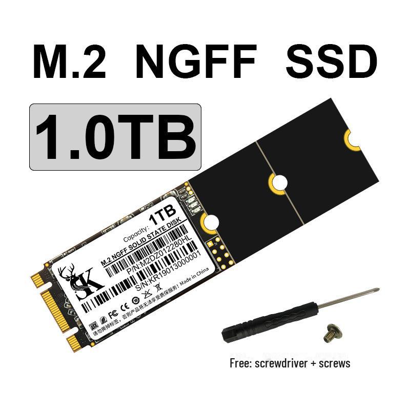 Universal M.2 NGFF SSD for Desktop/Notebook - Available In 64GB, 128GB, 256GB, 512GB, and 1TB.