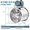 KT40 High-Temp Resistant Axial Fan: Industrial Exhaust & Dust Ventilation System