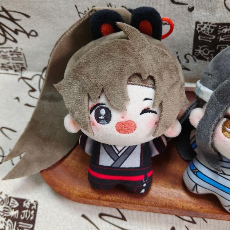 Mo Dao Shi Plüschfiguren Wei Wuxian und Lan Wangji Weiche Kuscheltiere Mdzs Anime-Charaktere Mini-Baumwollpuppen Für Fans Geburtstagsgeschenk 10cm gray