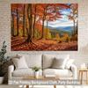 1 Piece of 2D Flat Background Fabric a Banner Featuring a Rich and Charming Autumn Forest Scene background.PMJ