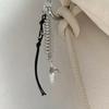 1/2/3Pcs Alloy Fishbone Keychain Pendant Black Rope Design Lightweight Key Chain Backpacks Cars Key Organizer Accessories