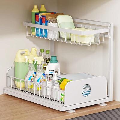 Youshu Double-Layer Pull-Out Under-Sink Storage Rack