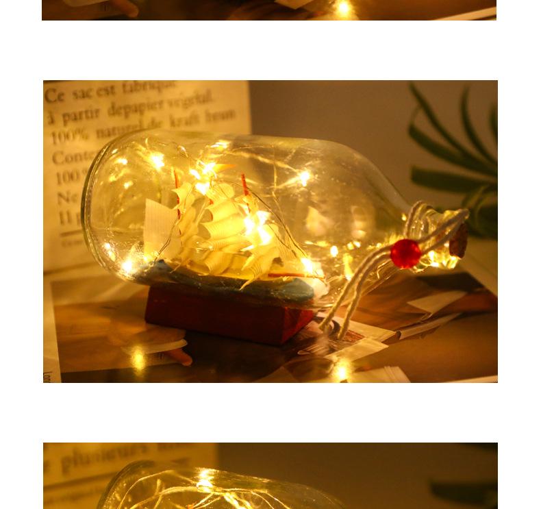 Creative Light-Up Mediterranean Sailboat Wish Bottle - Glass Gift for Birthdays & Graduations