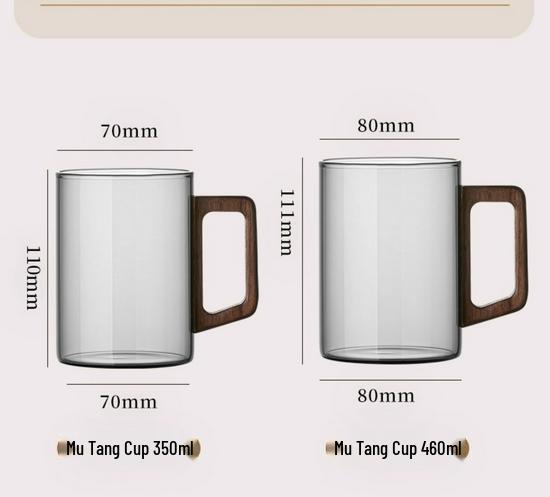 High-End Glass Tea & Water Cup Set with Handle - Luxurious Drinkware for Home and Office