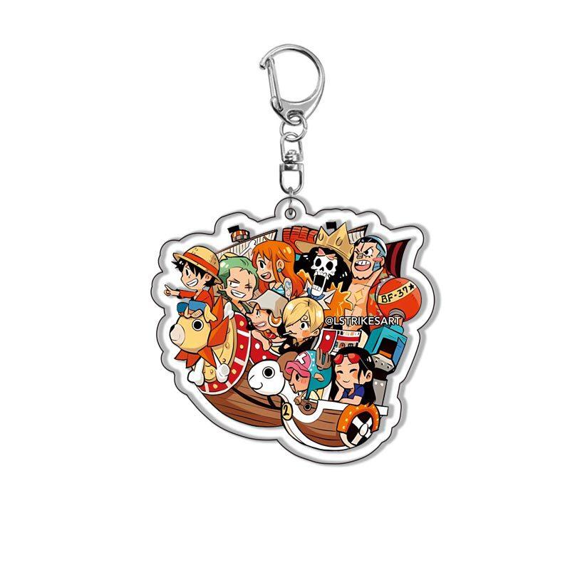 

Anime One Piece Acrylic Keychain Pendant Luffy Chopper Zoro Roronoa Backpack Accessory Lightweight Carry Portable Cute Mini 55mm