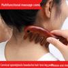 Scalp Meridian Sandalwood Massage Comb – Five-Tooth Gua Sha for Hair Growth and Follicle Unclogging