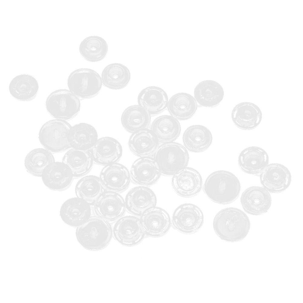 100sets Black White Resin Snap Buttons Punch Poppers Glossy Snap Button For Clothing Sewing