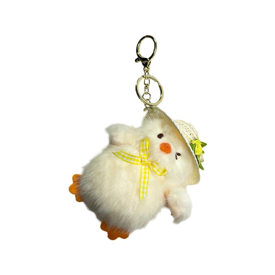 Cartooninspired Bird Plush Accessory With Straw Hat For Daily Use And Gift