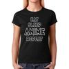 AW Fashions Eat Sleep Anime Repeat - Funny Quote Premium Women's T-Shirt (X-Large, Black)