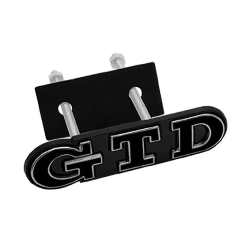 Jsqwt8 Emblema Adesivo Distintivo Griglia Anteriore in Metallo 3D GTD per Polo Golf 5 6 7 CC Passat Jetta MK4 MK5 MK6 Styling Auto