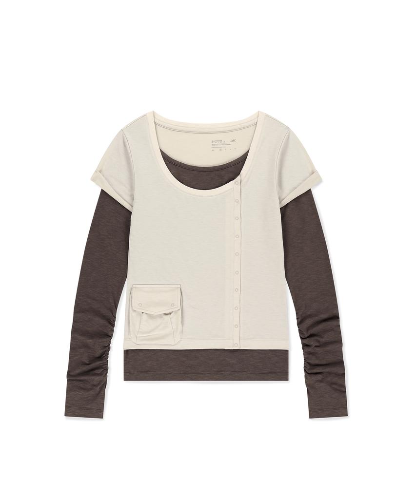 Sun Love W Polartec® Delta™ Flexair Layered Ls Tee Stone