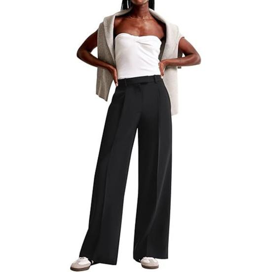 Zomer Dames Broek Hoge Taille Slim Rechte Pijpen Pakbroek met Zakken Effen