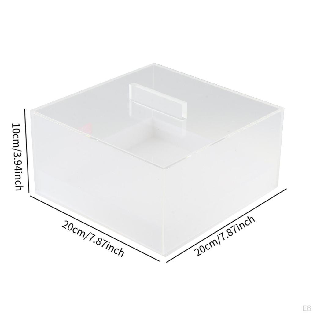 Acrylic Pastry Bin Rectangular Portable Cake Bread Organizer Baking Supplies