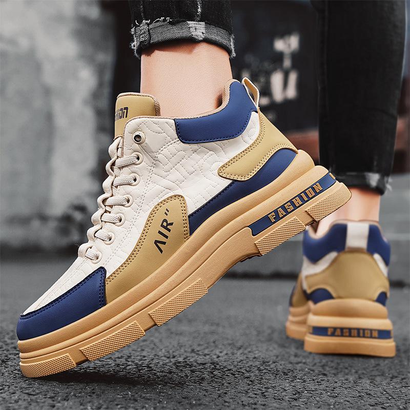 Martin Boots Men's New Autumn Trend Leisure Sports Labor Insurance Shoes Fashion Platform Versatile High-top Men's Shoes