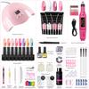 All-in-One Nail Tool Kit: Gel Polish, Builder & Extension Gel, Nail Lamp, Buffer, and Finishing Gel