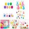 4/6/7Pcs Bunnies Eggs Honeycomb Balls Paper Honeycomb Ornament For Wedding Baby Showers Home Party Decoration