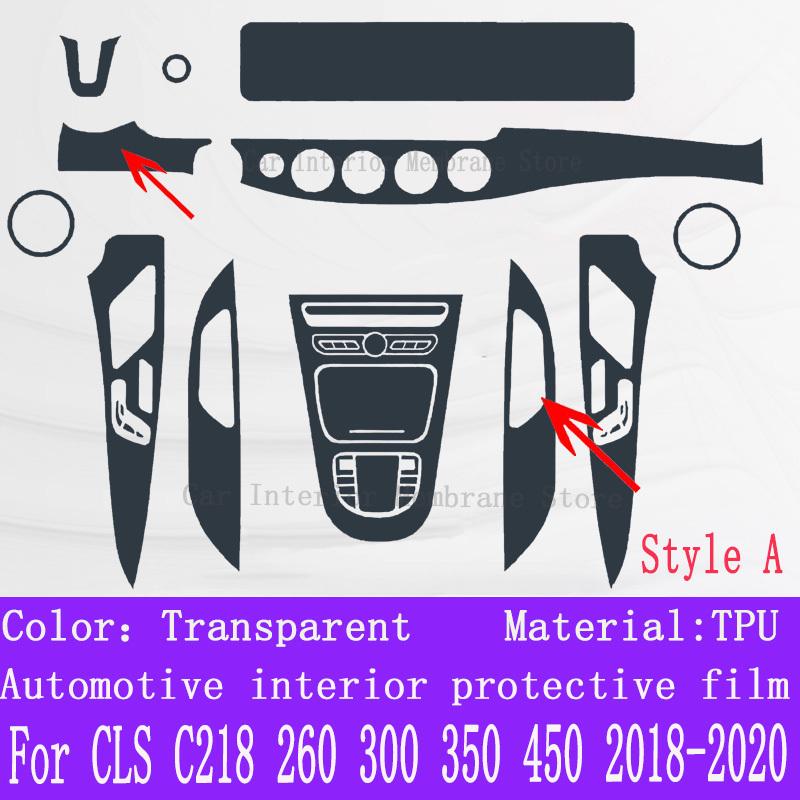 For CLS C218 260 300 350 450 2018- Gearbox Panel Navigation Automotive Interior Screen Protective Film TPU Anti-Scratch