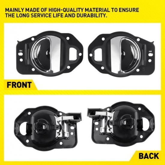 Black+Chrome Door Handle Interior For 2006-2011 Chevy Front Rear Left HHR Right